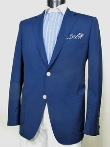 Samuelsohn Navy Blue Blazer Sport Coat 42R Super 120s Wool Spring Summer Weight - Picture 1 of 6