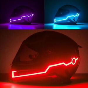 LED Light Motorcycle Helmet Kit Night Riding Signal Flashing Stripe Bar 3 Mode ⭐
