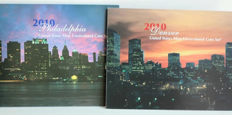 2010 P and D US Annual Uncirculated Set 28 Coins Philadelphia and Denver Coins Cover