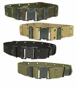 Mil-Tec US Lochkoppel LC2 110-120 cm schwarz Army Gürtel Outdoor oliv M-L 5,5cm - Bild 1 von 1