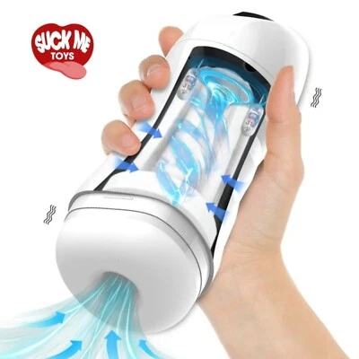 Masturbateur Homme Automatique Electrique Vibrant Succion Voix Sextoys Homme FR - Photo 1/4