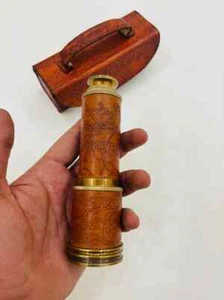 Nautical Brass Dolland London Telescope With Leather Case Marine Antique Brass P - Picture 1 of 4