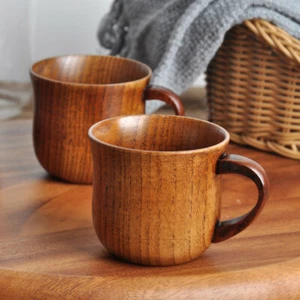 130ML Natural Wooden Wood Cup Coffee Tea Beer Juice Milk Water Mug  Handmade Cup - Picture 1 of 7