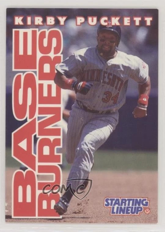 1996 Starting Lineup Cards Base Burners Kirby Puckett #527202 HOF - Image 1 of 2
