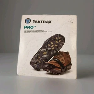 Yaktrax Pro for Ice, Snow, Hiking, Black (Size L) Lightweight Shoe Traction - Picture 1 of 4