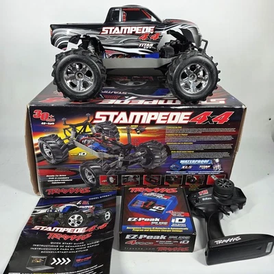 Traxxas Stampede 4X4 Model 67054-1  Tested & Working w/ Box & More - Image 1 of 4