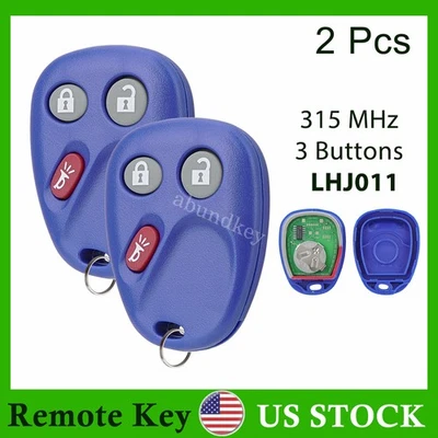 2 para 2003 2004 2005 2006 Chevrolet Tahoe entrada sem chave controle remoto chaveiro de carro azul - Imagem 1 de 4