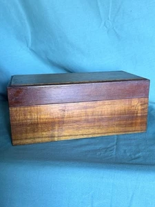 Hawaiian KOA WOOD Handcrafted Jewelry Box 12” X 5” High - Picture 1 of 8