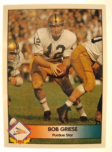 1992 Pacific BOB GRIESE Leggende del Gioco #10 Purdue Star - Foto 1 di 2
