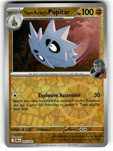 Pokemon SV10: Destined Rivals card 095/182 Team Rocket's Pupitar Reverse Foil - Picture 1 of 4