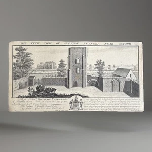 Antiker Kupferstich, Godstow Nunnery, Oxford, Buck’s Antiquities, um 1729 - Bild 1 von 10