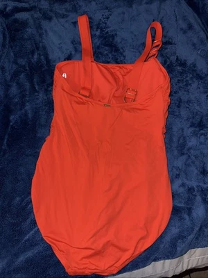 Traje de baño asimétrico de una pieza con correa de anillo Anne Cole talla 16W Foto 1 de 3