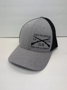 FLEXFIT Grunt Style Black/Gray Mesh One Size Hat Cap This We'll Defend - Picture 1 of 7