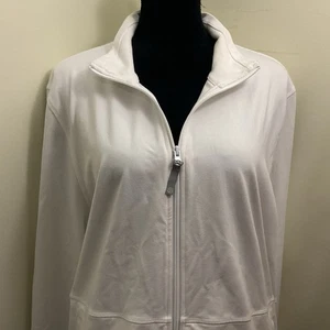 Chaqueta T By Talbots para mujer blanca con cremallera completa bolsillos talla 3X - Imagen 1 de 13