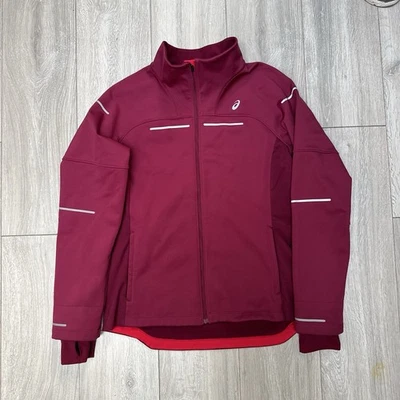 Asics Lite-Show Winter Womens Large Running Jacket Run Reflective Softshell Pink - Image 1 of 4