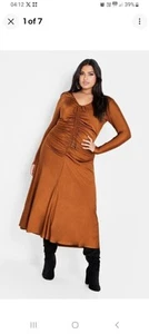 City Chic XL 22 Avah Dress In Gingerbread BNWOT - Picture 1 of 3