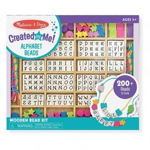 Juego de cuentas de madera Melissa & Doug - cuentas de encordado del alfabeto - Imagen 1 de 2
