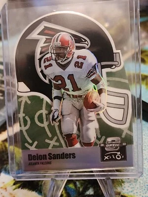 Deion Sanders 2022 Panini Optic Contenders X’s And O’s Die-cut Prizm Insert ATL - Image 1 of 3