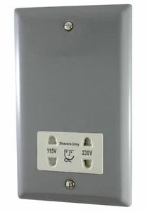 Placa de espectro G&H SLG30W gris claro doble voltaje afeitadora enchufe 115-230V - Imagen 1 de 1