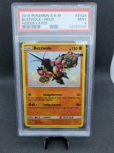 2019 Pokemon Spiel - Versteckte Schicksale - Glänzender Tresor Holo - SV24 Buzzwole PSA 9 NEUWERTIG - Bild 1 von 2