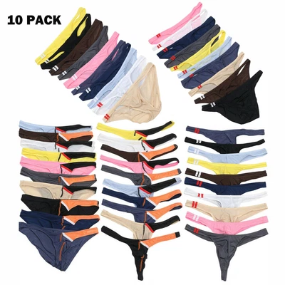 10er Pack Herren Unterwäsche G-String Tanga sexy Mini Slips Bikini Unterhose 2XL - Bild 1 von 4