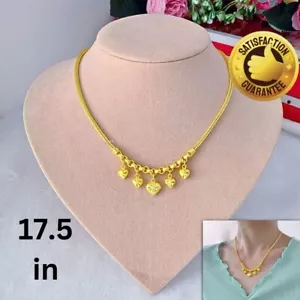 Heart 22K 23K 24K Thai Yellow Gold Plated Necklace Pendant Women Girl Jewelry - Picture 1 of 7