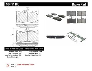 Disc Brake Pad Set-Posi-Quiet Semi-Metallic Front Centric 104.11180