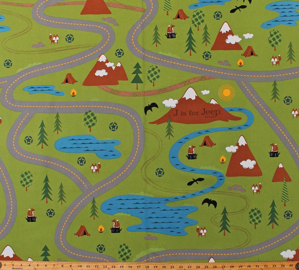 Tela de algodón de lona verde claro J is para Jeep Roads Camping por D463.40 Foto 1 de 1