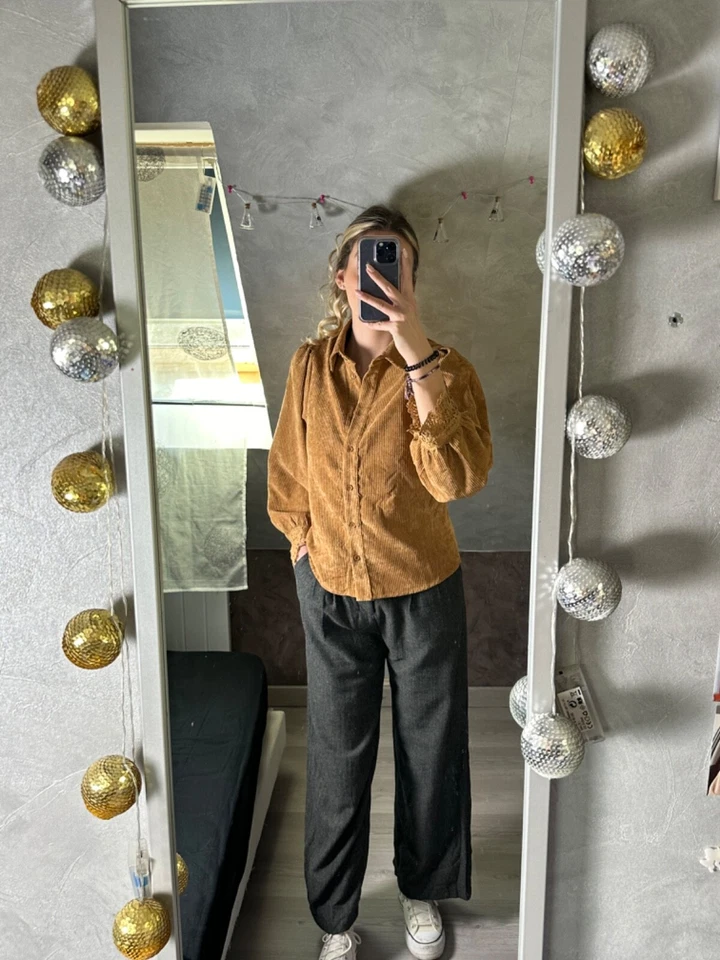 chemise marron daim taille s/m  - Photo 1/1