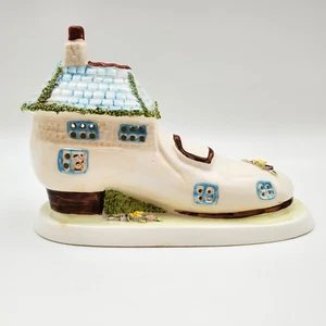 Vintage Coalport Cottages "The Old Womans Shoe" Fine Bone China Made In England - Foto 1 di 12