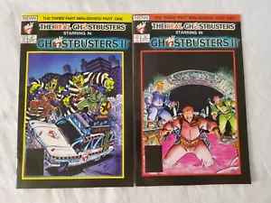 THE REAL GHOSTBUSTERS COMIC BOOK VINTAGE 3 PARTES MINI SERIE SET DE 2 1989 - Imagen 1 de 8