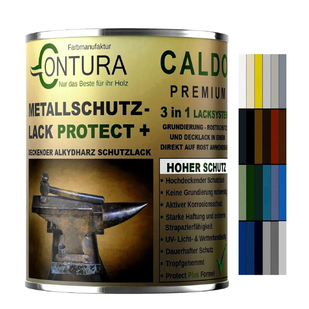 Metallschutzlack Matt In Umbragrau RAL 7022 – Rostschutz Für Innen & Außen, 1 Liter (ca. 10–12 M²/L)