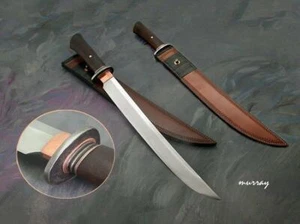 HERMOSA ESPADA DE CAZA DE ACERO HERRAMIENTA D2 HECHA A MANO 26"" CON FUNDA - Imagen 1 de 1