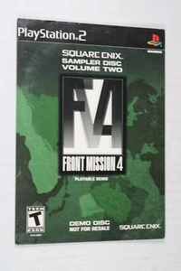 Square Enix Sampler Volume 2 Demo Disc Front Mission 4 PS2 Authentic, NEW/Sealed - Picture 1 of 5