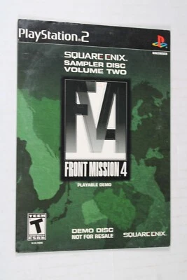 Square Enix Sampler Volume 2 Demo Disc Front Mission 4 PS2 Authentic, NEW/Sealed - Image 1 of 4
