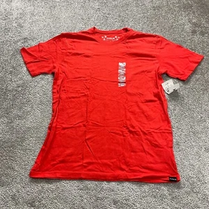 Hurley Basic Tee T-Shirt Men Small Orange Red Crew Neck Short Sleeve Top NWT New - Picture 1 of 12