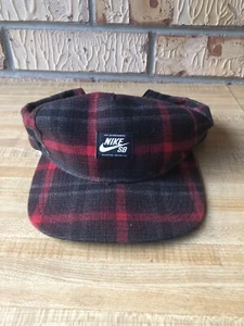 Nike SB Beaverton, Oregon Buffalo Plaid Skateboarding Snapback Hat - Picture 1 of 4
