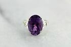 White Gold Amethyst Cocktail Ring