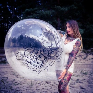 1 x Belbal 24" Luftballon BOOM - CLEAR (B250) * Giant Balloon* LOONER * - Picture 1 of 1