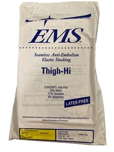 6 Pair SMALL Medline REGULAR Anti Embolism Stockings THIGH Hi High Lot New - Picture 1 of 4