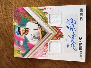 Edward Olivares 2021 Diamond Kings Auto Dual Relic Jerseys DKMS-EO Royals - Picture 1 of 1