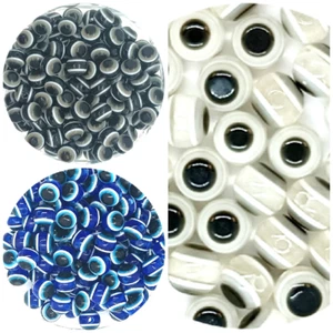 50 Stck. 8 mm Runde böse Augen Harzperlen - Bild 1 von 10