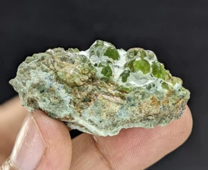 Espécimen de cristal de peridoto natural de la mina Sapat Pakistán 26x19 mm (video interior) - Imagen 1 de 7