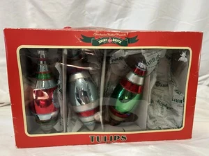 Shiny Brite "Tulips" Christmas Balls - Only 3 in Sale - Picture 1 of 1