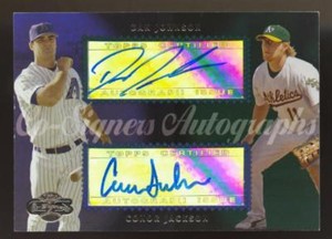 2006 Topps Co-Signers Dual Autographs #CS79 Dan Johnson/Conor Jackson AUTO