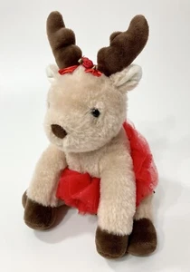 Peluche de reno The Bearington Collection - Bailarina deslumbrante - con tutú rojo - Imagen 1 de 6