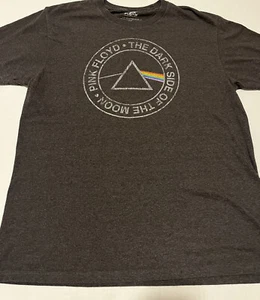Pink Floyd Dark Side of The Moon Herren verwaschen schwarz Grafik T-Shirt Größe Large - Bild 1 von 4