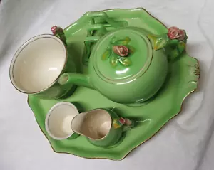 Royal Winton Grimwades 'Rosebud' English Breakfast Teapot Set - Circa 1945 - Picture 1 of 24