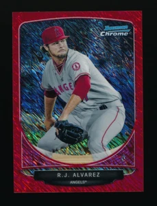 2013 Bowman Chrome Mini Red Refractor #CC-A5 RJ Alvarez #4/5 LA Angels - Picture 1 of 2