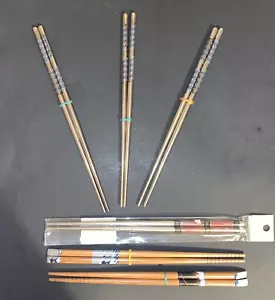 Lotto Di Bacchette Dipinte Legno E Acciaio Inox Dettagli-EASTWAY-6 Set-NUOVO - Foto 1 di 12
